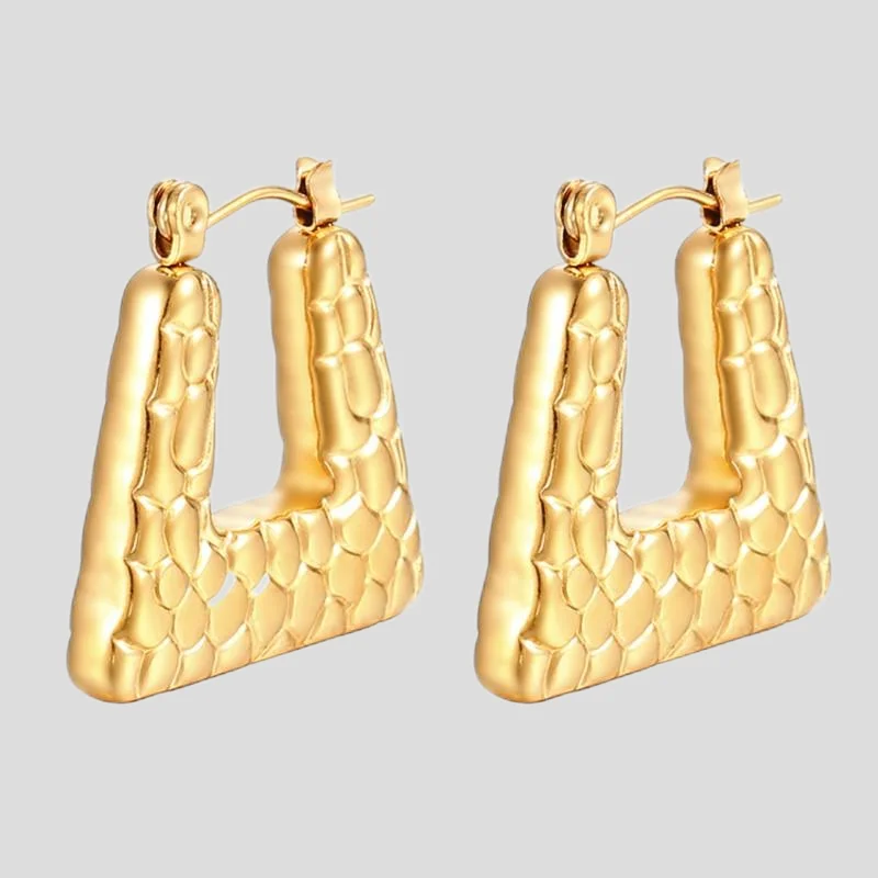 Showfay простые шикарные серьги-кольца из нержавеющей стали золотого цвета для