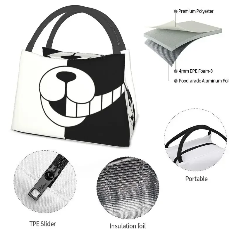 Портативный Ланч-бокс Monokuma's Smile Женская многофункциональная Термосумка с