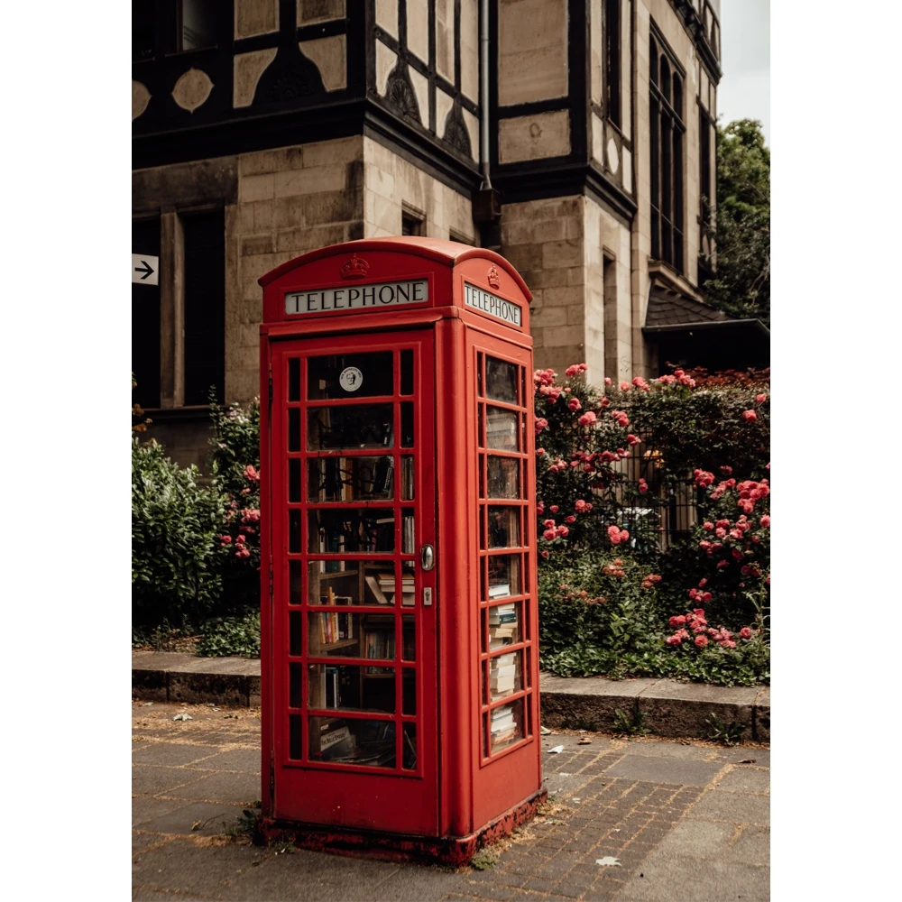 Плакат &quotЛондон красная телефонная будка&quot на баннере 84*59см. А1 |