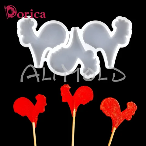 Dorica Mini Rooster дизайн эпоксидная форма для леденцов шоколадная силиконовая форма для торта помадка инструменты для украшения торта кухонные формы для выпечки