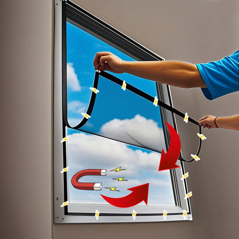 

Магнитная оконная москитная сетка DTGJ черная