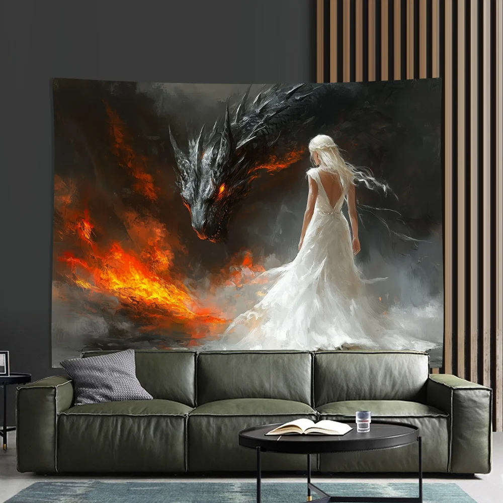 

Гобелен с ангелом и черным драконом 150x230 см