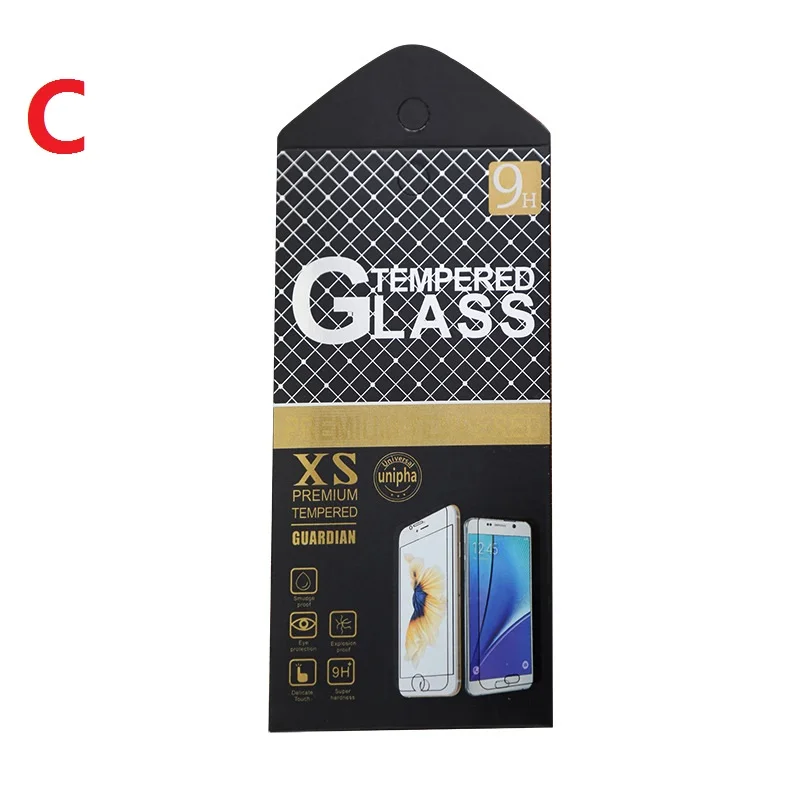 100pcs/lot Universal Paper Retail Package Packaging Box For iphone13pro max 12mini Tempered Glass Screen Protector Film