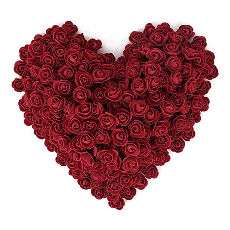

50PCS/Bag Rose Artificelle Pe Foam Fausse Fleur 3.5cm For Teddy Bear Valentine Gift Wedding Birthday Party Home Decor DIY Craft