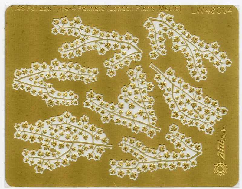 AM-WORKS LW48004 Масштаб 1/48 Foliage Type-4 Palmate (Лондонский самолет Клен) - Набор деталей