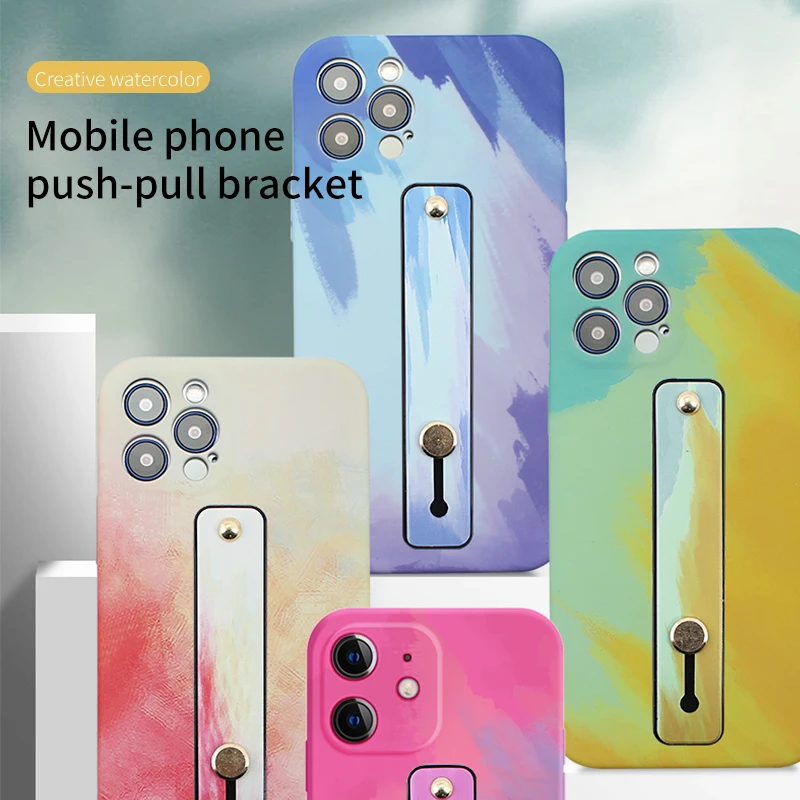 phone grip portable telescopic finger strap bracket universal silicone phone finger ring holder grip stand for iphone 12 huawei free global shipping