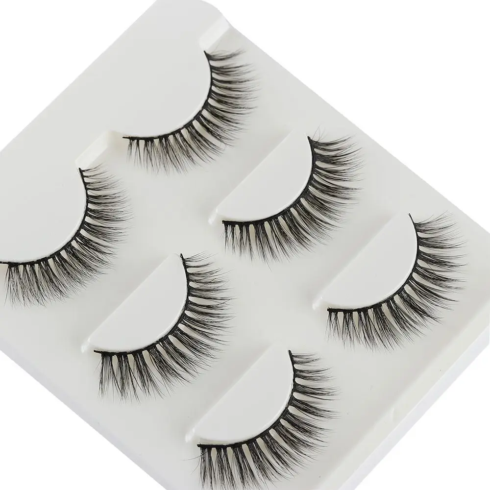 

3 пары, толстые черные накладные ресницы для наращивания