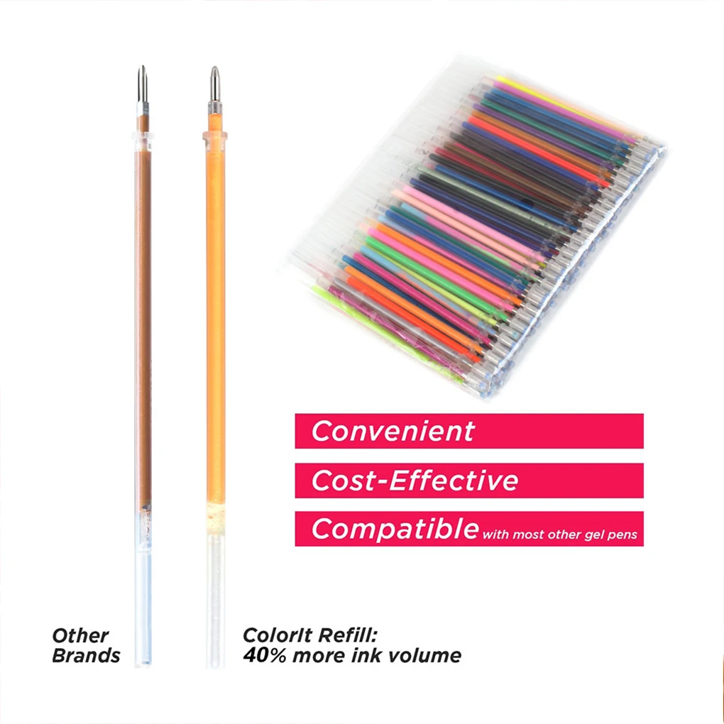 

Pen Refill Gel Painting Coloring Glitter Adult Highlight Ballpoint