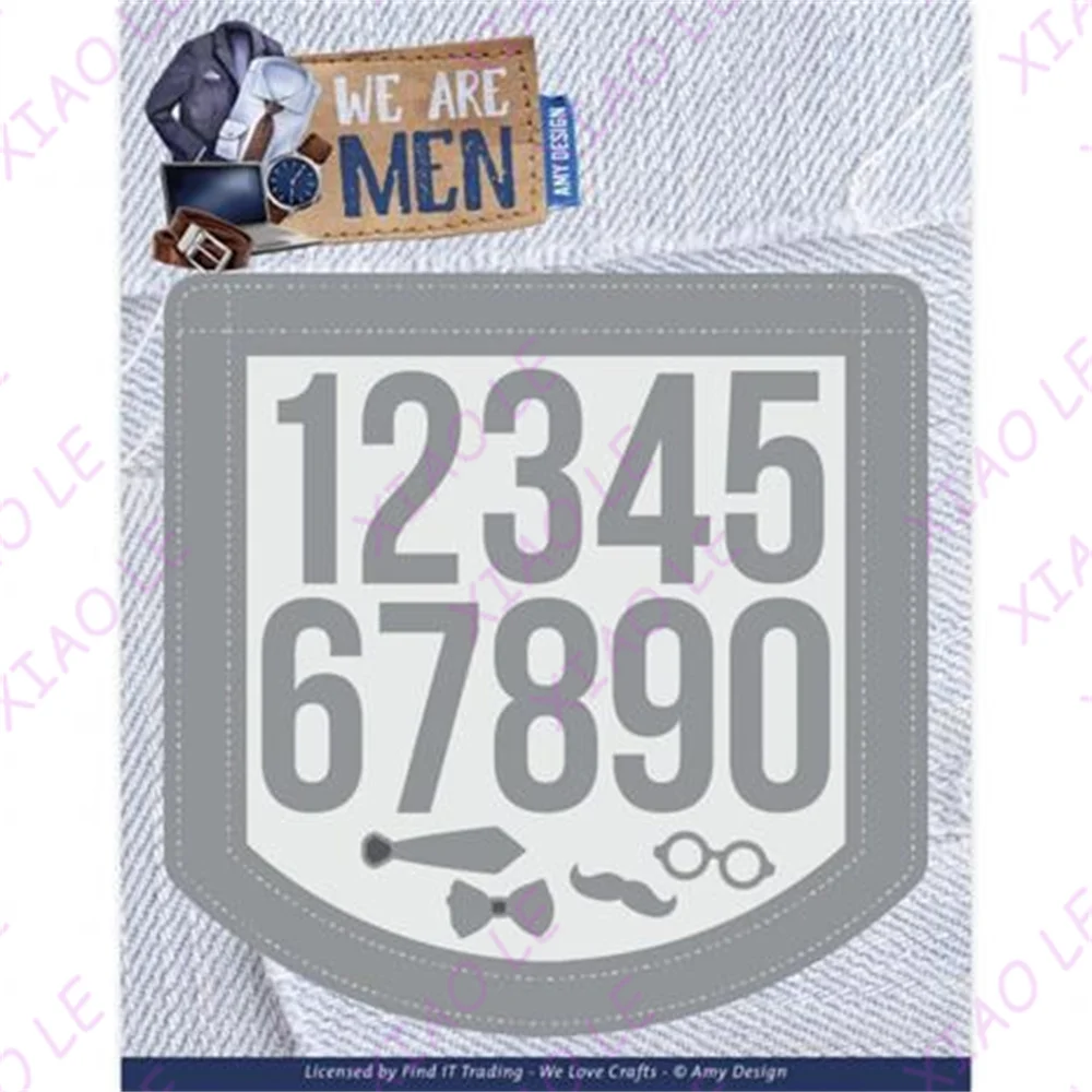 Mabel Mouse мужские цифры металлические трафареты для DIY Скрапбукинг фото вырубка