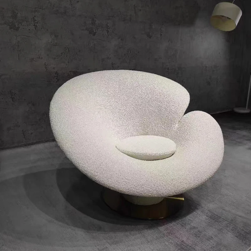 

New Flower Shape Lotus Chair Petal Chair Creative Horseshoe Chair Living Room Armchair Leisure Chair
