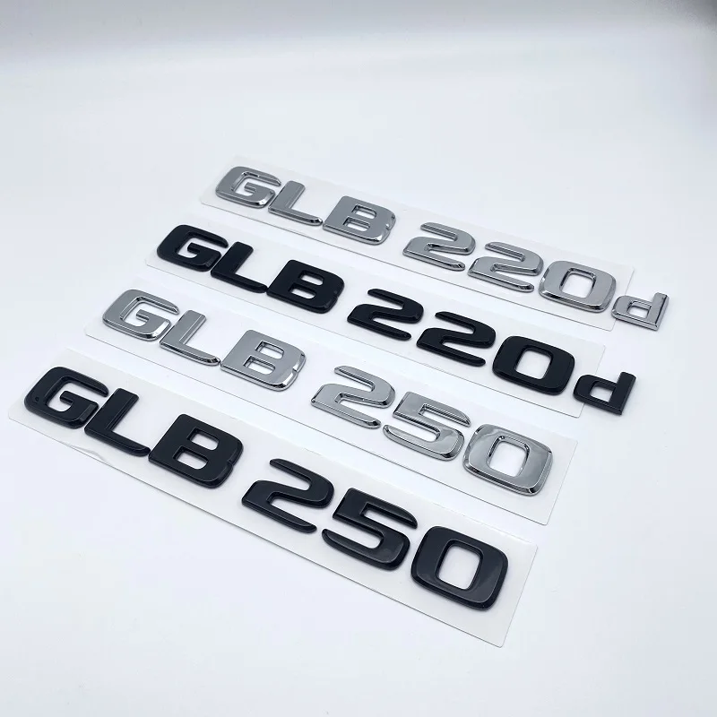 2017 черные Серебряные буквы эмблема значок для Mercedes Benz W247 GLB220d GLB250 4matic