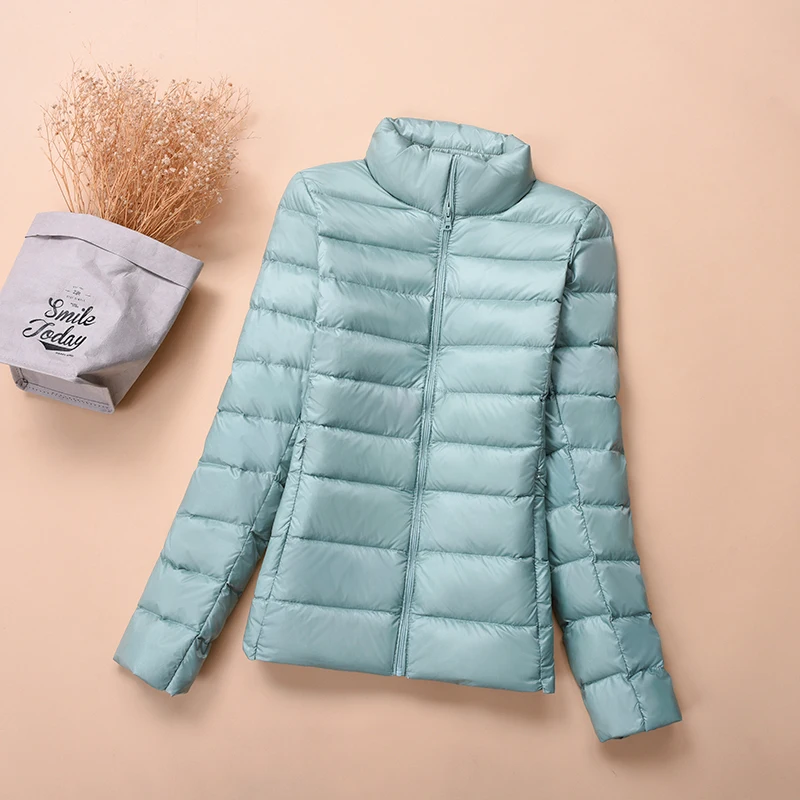 

Women Winter Autumn Coats 2022 New Style White Duck Down Jackets Femme Light Down Coat Thin Hooded Clothing Puffer Jacket Cjk160