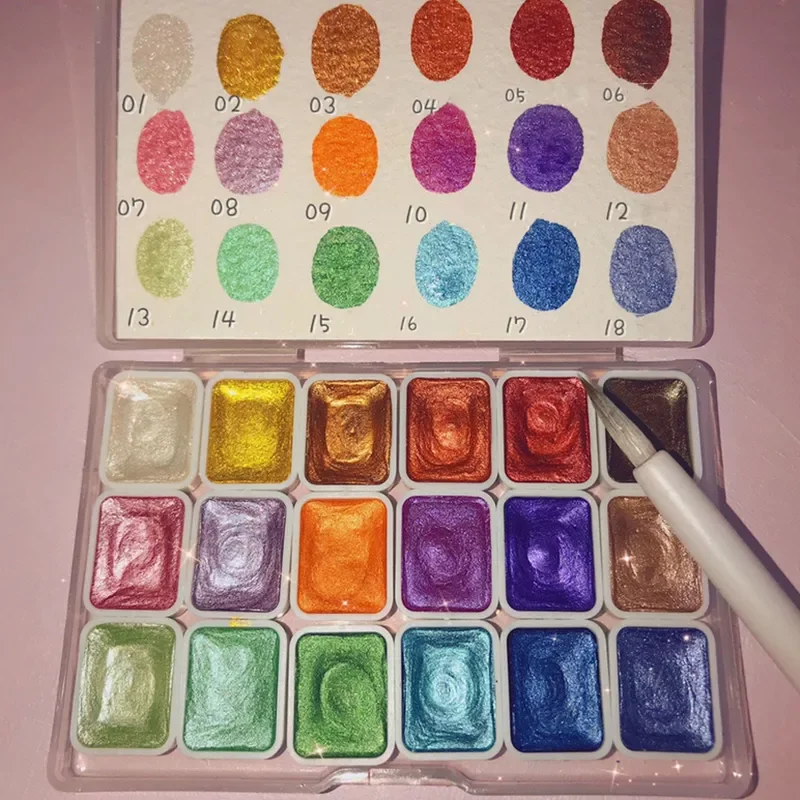 

NEW Nail Gel Polish Pigment Solid Pearl Shimmer Paint Set Mirror Nail Art Drawing Auroras Powder Decor Manicure Tools