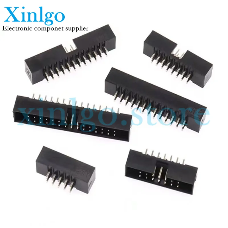 

10Pcs DC3 2.0mm Pitch Straight Pins Male IDC Connector 6P 8P 10P 12P 14P 16P 18P 20P 24P 26P 40P