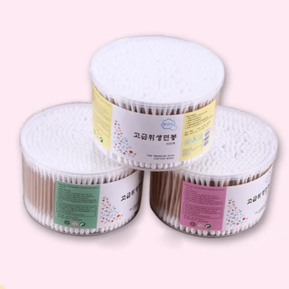 

Disposable 500pcs/ Pack Double Head Cotton Swab Women Makeup Cotton Buds Eyeshaow Blending Tool For Nose Ears Cleaning Tools