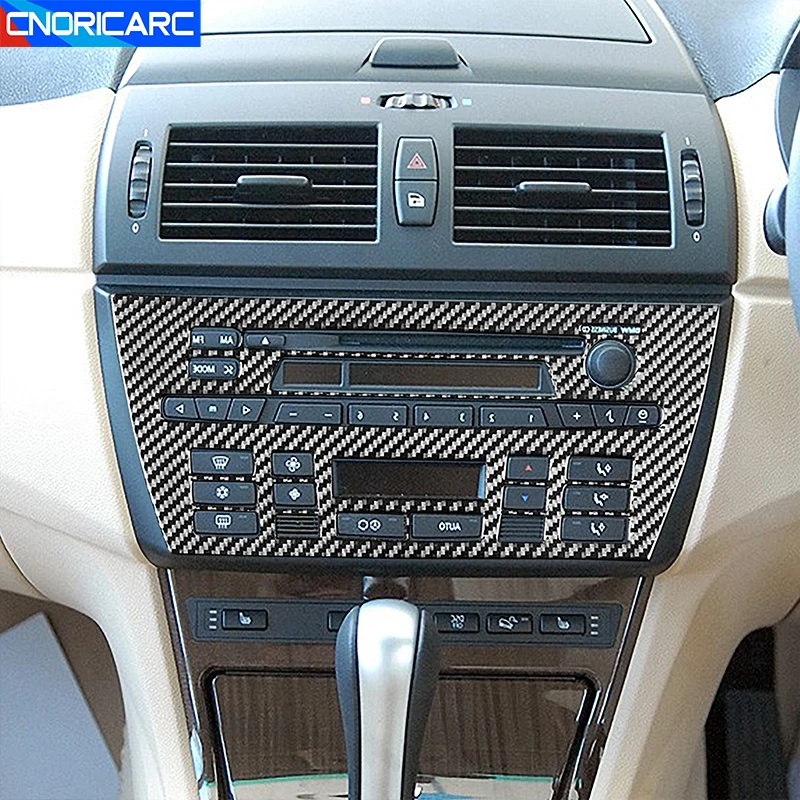 

Carbon Fiber Auto Styling Center Console CD Panel Frame Decoration Cover Trim For BMW X3 E83 2006-2010 Car Interior Accessories