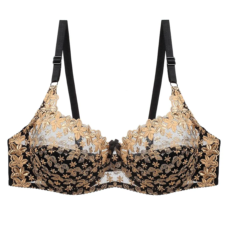 Сексуальный бюстгальтер пуш-ап прозрачный женский с большой грудью нижнее белье