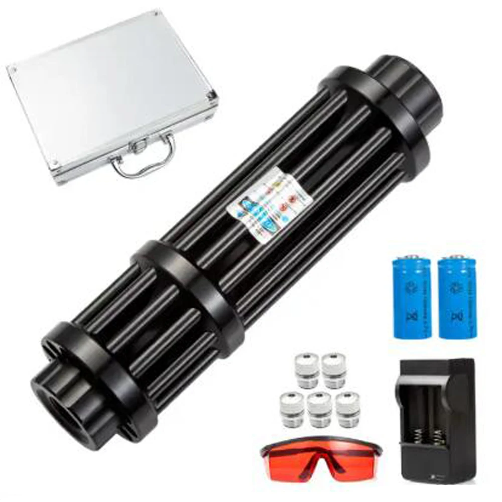 

Мощная Синяя лазерная горелка, 10000 нм, М, фокусируемые лазерные указки, Фокусируемый Лазерный фонарь, горелка, спичка, свеча, зажигаемая сига...