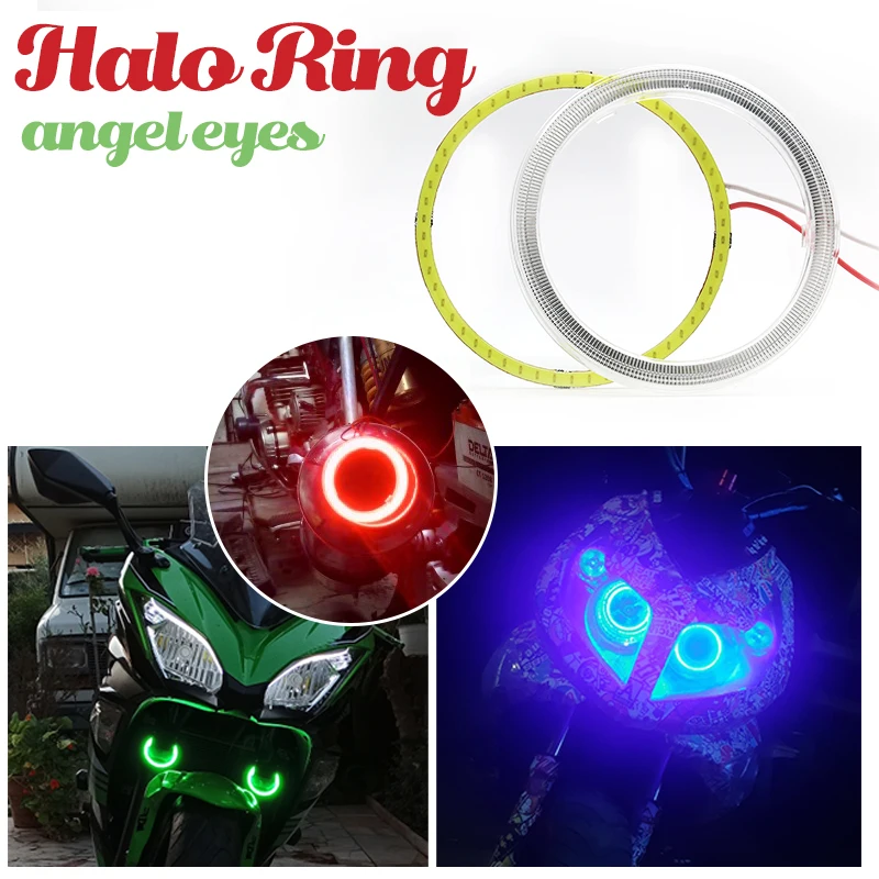

COB светодиодный налобный фонарь «ангельские глазки» лампа гало кольцевая лампа Автомобильные дневные ходовые огни DRL противотумансветильн...