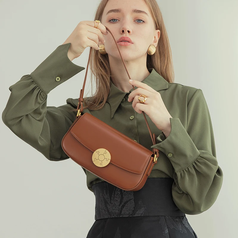 VENOF High Quality Small Square Bags Designer For Ladies Women's 2022 Fashion Bags Simple Leather Shoulder Crossbody Bag