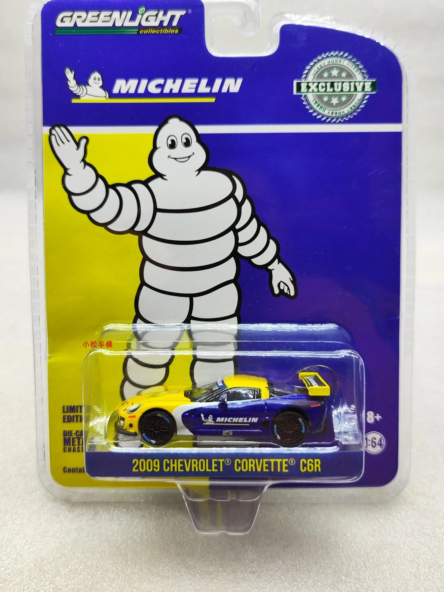 

Шины Michelin 1: 64 2009 для Chevrolet Corvette C6R, Коллекционная модель автомобиля, коллекционные подарочные украшения
