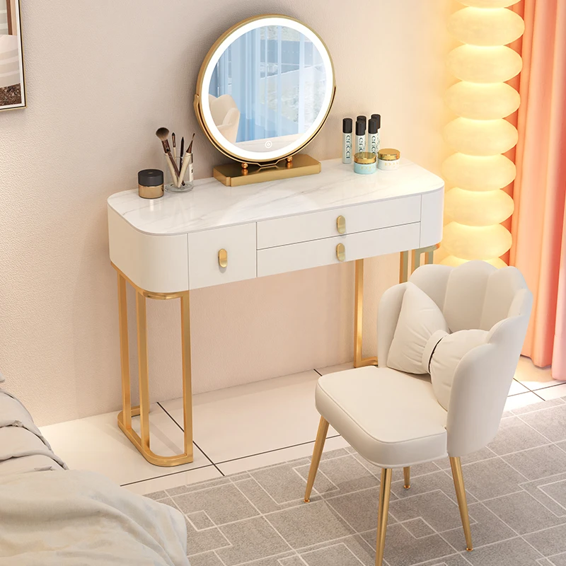 

Modern Minimalist Luxury Vanity Tables Makeup Mirror Storage Cabinet Vanity Tables Nordic Bedroom Tavolo Trucco Furniture WZ50VT