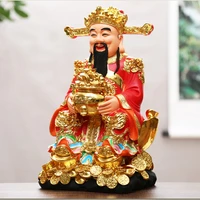 good luck home shop company open efficacious talisman money drawing business booming luck gold cai shen god of wealth statue
