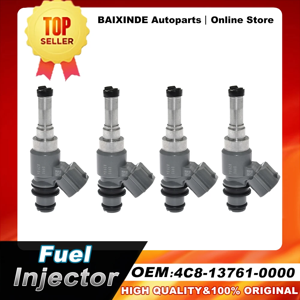 

OEM 4C8-13761-0000 4C8137610000 Fuel Injector Nozzle 4Pcs For Yamaha WR250 FZ09 FZ10 MT09 MT10 YFZ R1 and ATV New Original Auto