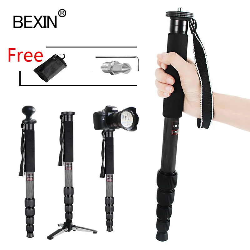 Professional monopod tripod lightweight carbon fiber camera monopod for Canon EOS Nikon Sony Pentax SLR DSLR Digital camera