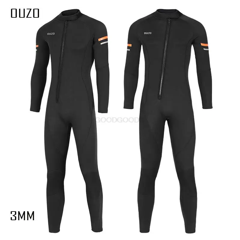 3MM Neoprene Wetsuit Front Zipper Men Kite Surf Diving Suit Men Kayak Swim Scuba Diving and Snorkeling Spearfishing Wetsuits