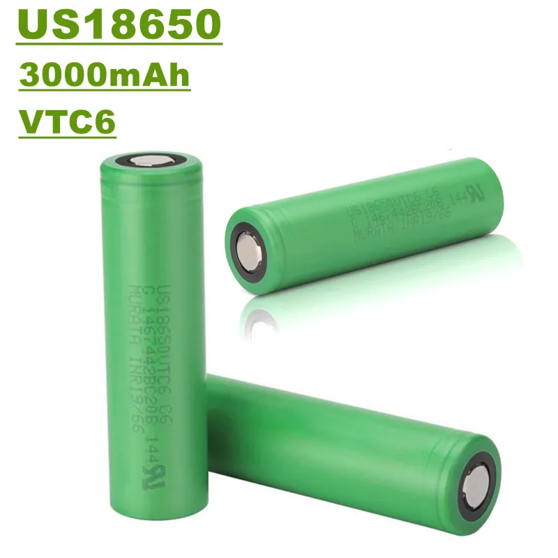 

18650 lithium ion rechargeable battery, vtc6, 3.7V, 3000mAh, 30A discharge, suitable for Bluetooth speakers, POS machines, etc