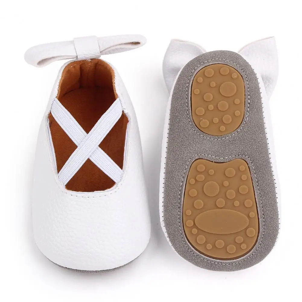 

Portable 1 Pair Novel Anti-slip Bottom Bowknot Infant Shoes Lightweight Toddler Foot Shoes Wear-resistant for Outdoor