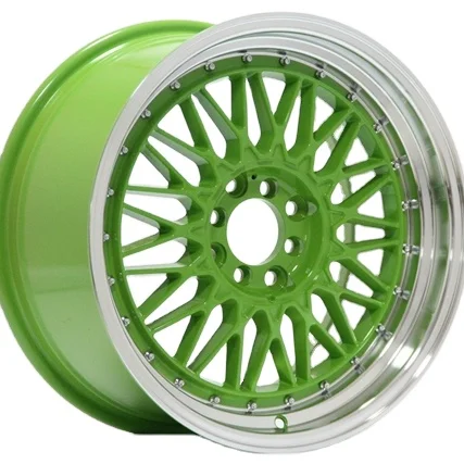 

China 2022 deep dish Concave Design Green Blue Color 18 inch 5x100/120 Racing alloy wheels for BBS modified rim