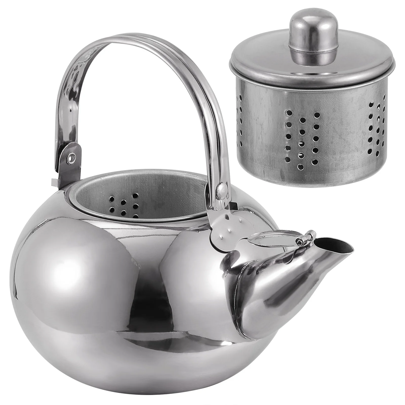 

Tea Kettle Teapot Pot Water Steel Stainless Stovetop Stove Whistling Infuser Metal Boiling Strainer Loose Filter Teakettle Pots