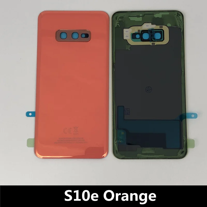 Back Glass Replacement For Samsung Galaxy S10e SM-G970 G9700 Battery Rear Door Cover Case with Camera Frame Lens Sticker CE Logo images - 6