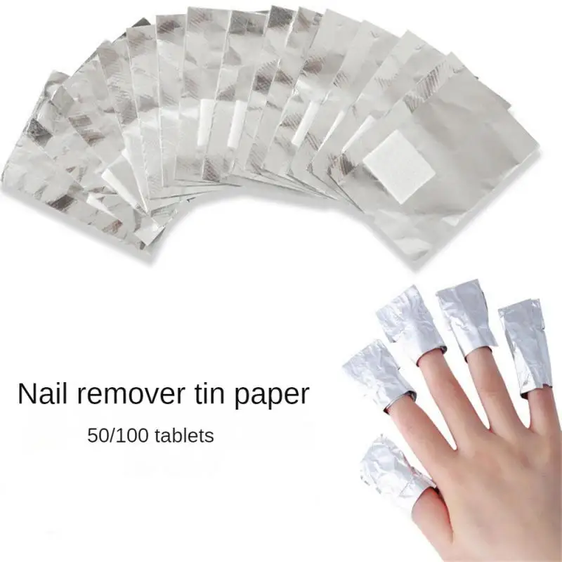

Nail Tools Nail Art Unloading Tin Paper Nail Art Unloading Aluminum Foil Paper With Cotton Sheet Nail Polish Remover Accessories