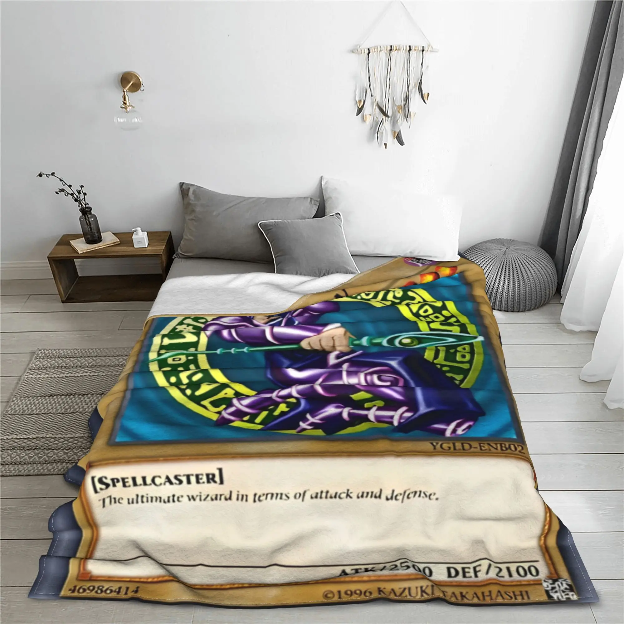 Вязаное одеяло Yu Gi Oh Card бархатное теплое для темного фокусника постельного белья