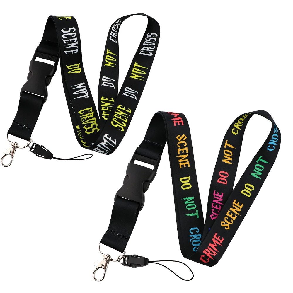 HJ1197 Wholesale Crime Scene VIP Lanyard Car Keychain Personalise Office ID Card Pass Gym Mobile Phone Badge Holder Jewelry Gift | Украшения