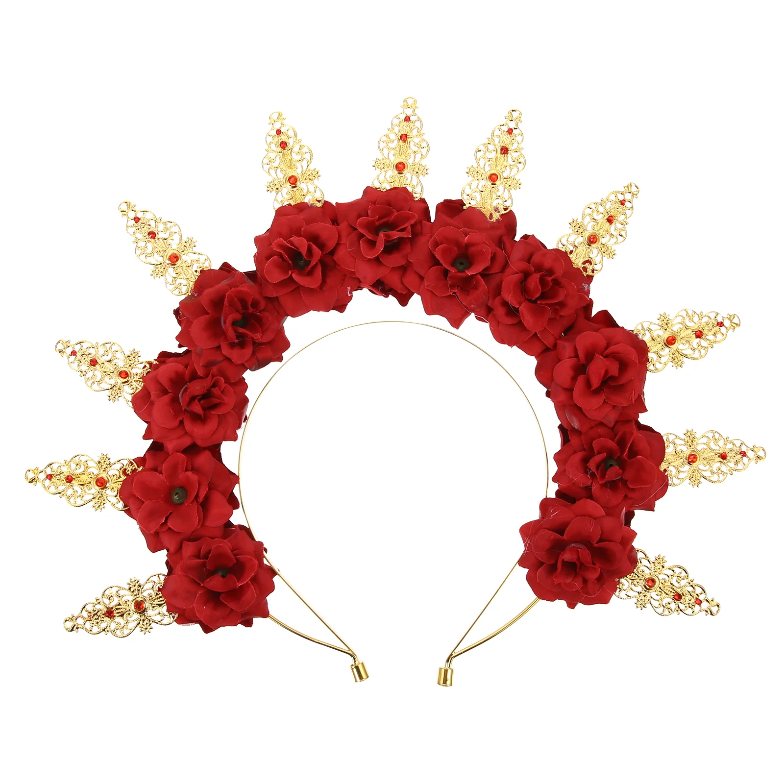 

Crowngoddess Headpiece Headband Costume Women Hair Double Vintage Band Flower Easter Greek The Deadday Tiered Forroses