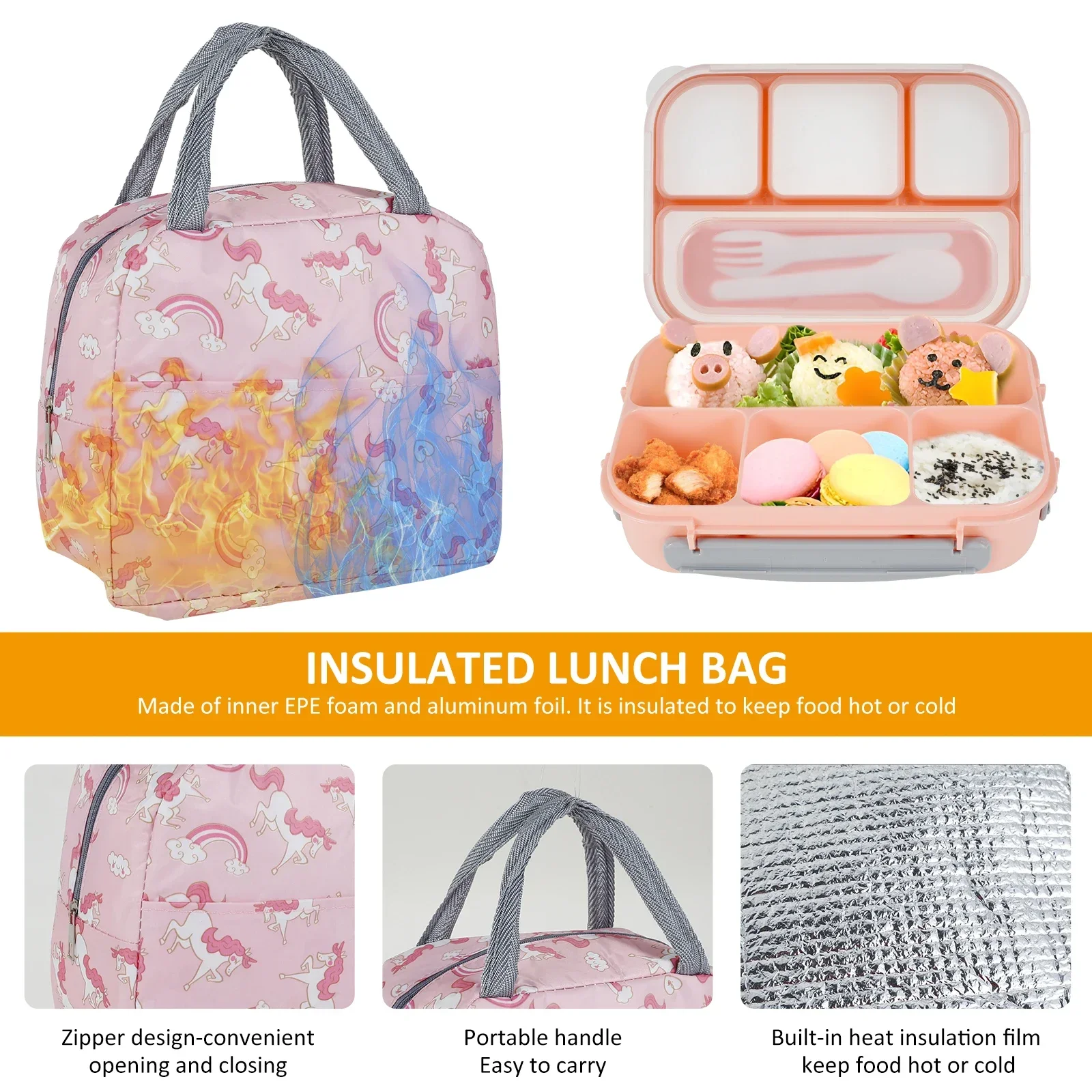 27 шт. ланч-бокс 1300 мл контейнер для еды в микроволновой печи коробка бенто сумка