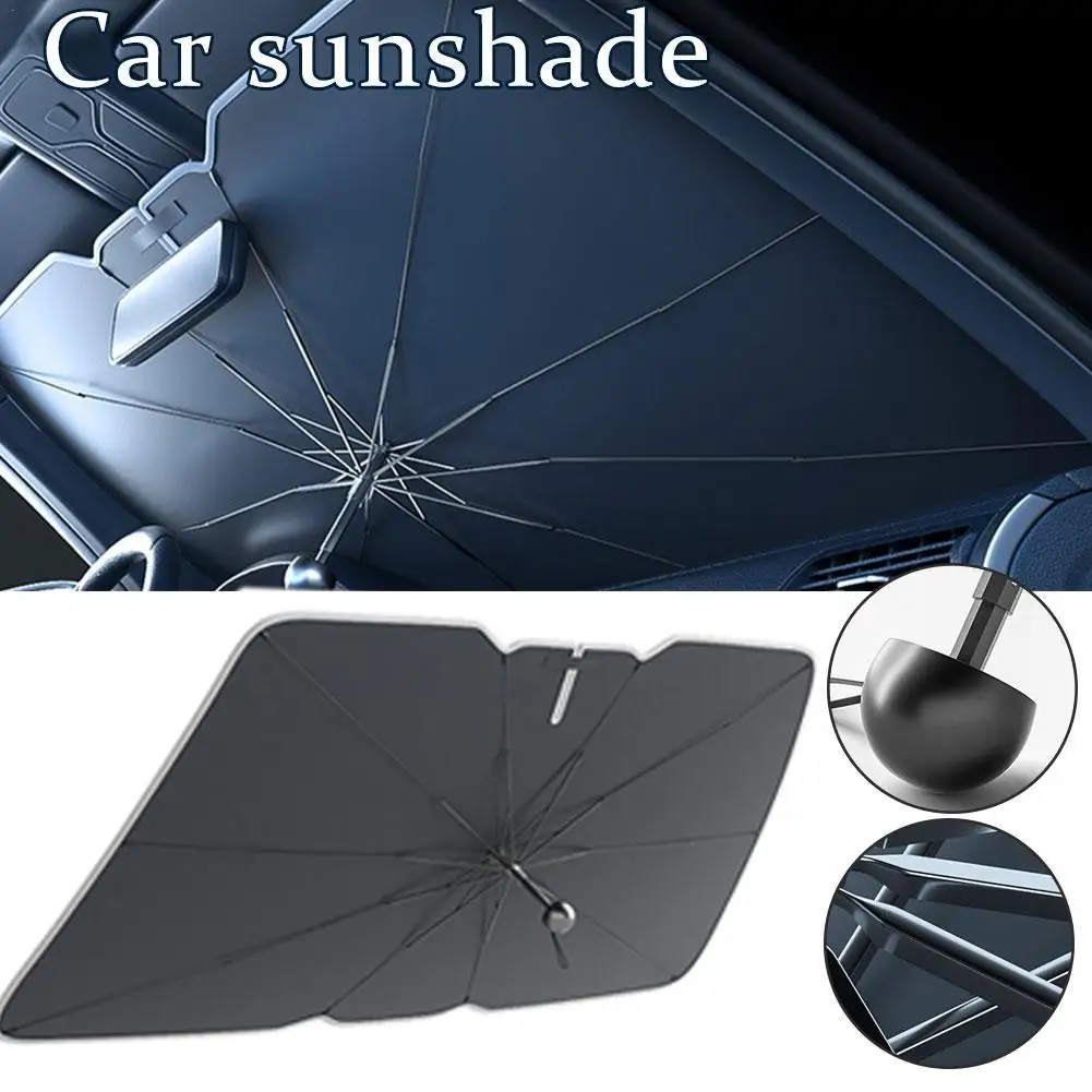 

Car Sunshade Foldable Windshield Umbrella Sun Shade Curtain Car Front Window Parasol Sun Protector Accessories With Storage Box