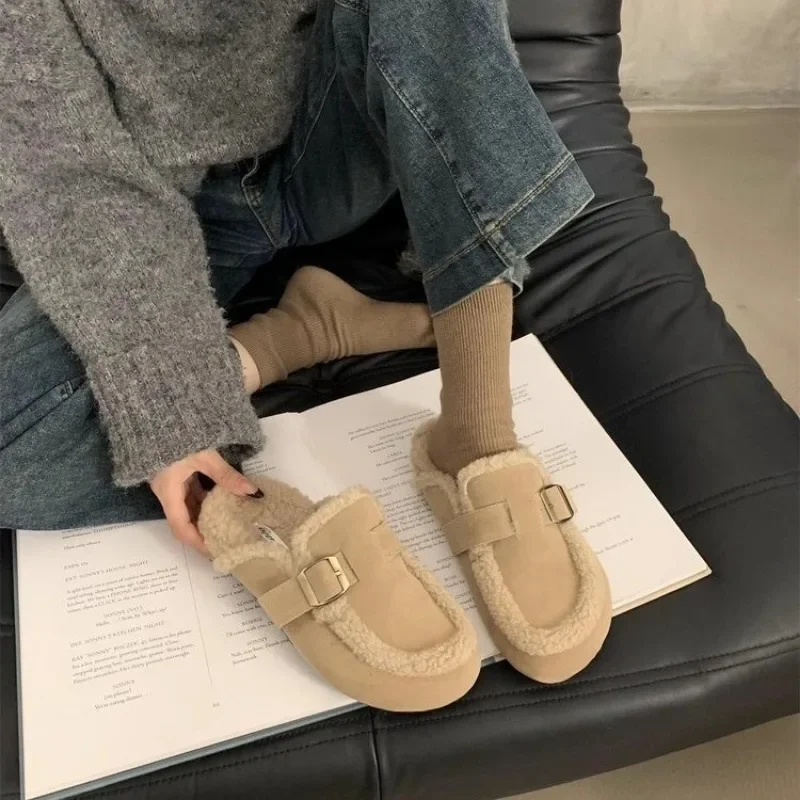 Женские хлопковые тапочки Baotou на толстой подошве мягкие легкие нескользящие