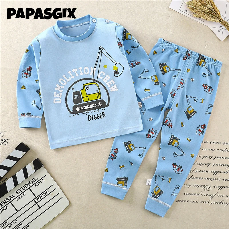 

Children's Underwear Set Boys Cotton Pajamas Girls Baby Autumn Clothes Long Sleepwear Cotton Kids Home Clothes Kids Clothing