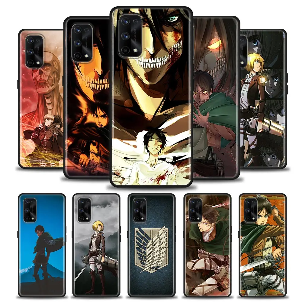 

Anime Attack On Titan Phone Case for Realme 5 6 7 7i 8 8i 9i 9 XT GT GT2 C17 Pro 5G SE Master Neo2 Case Cover Funda Shell
