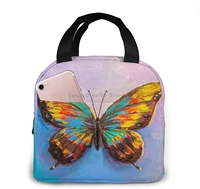 beautiful butterfly lunch bags for women men insulated fashionable lunch box large capacity tote bag