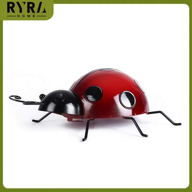 

10/16cm Insect Outdoor Garden Decorative Figurine Hanging Fence Hanger Ornaments Diy Metal Ladybug Ladybird Decor Figurine