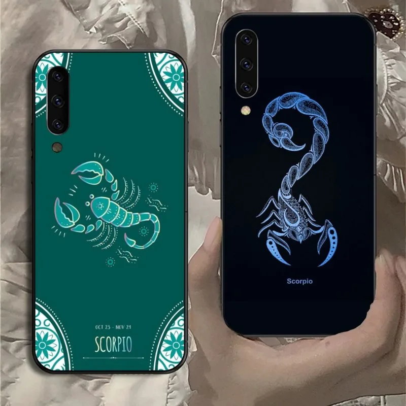 

Чехол для телефона Скорпион Астрология Зодиак для Samsung Note 9 10 20 Plus Pro Ultra J6 J5 J7 J8 черный мягкий чехол Funda Shell