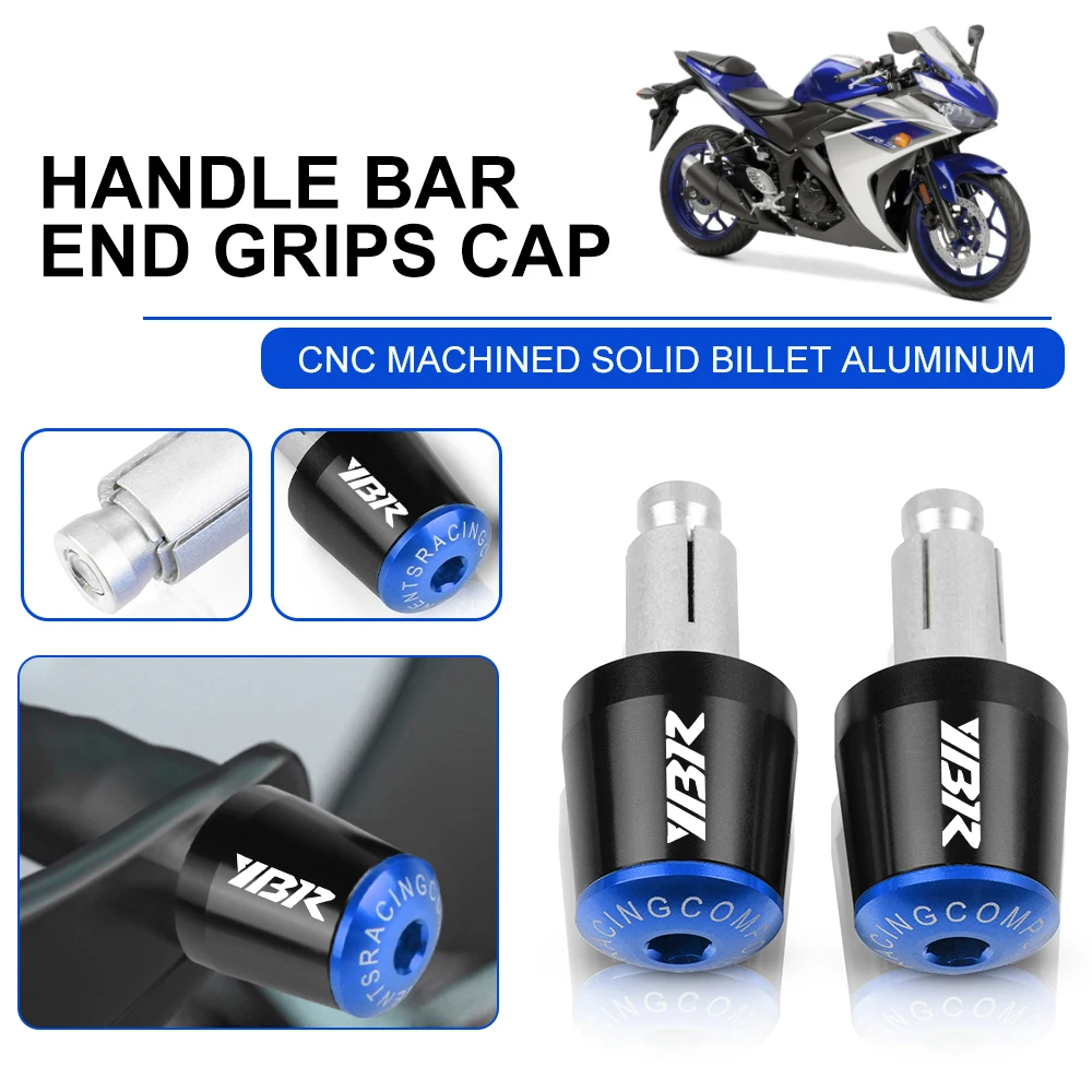 

For Yamaha YBR 125 250 YBR125 YBR250 All Years 2022 2021 CNC Motorcycle 7/8" 22MM Handlebar Hand Grips Handle Bar Ends Cap Plugs