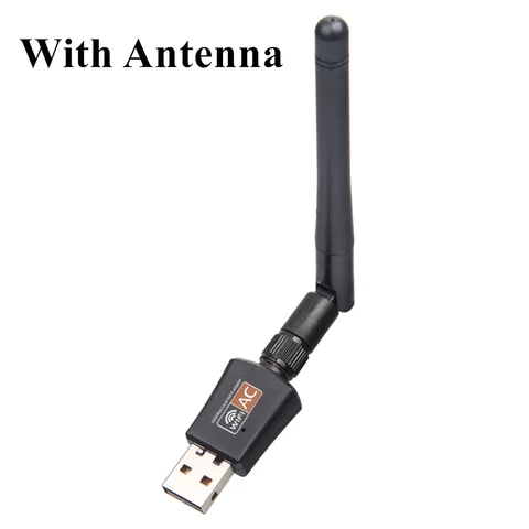 Двухдиапазонный USB Wi-Fi адаптер 600 Мбит/с AC600 2,4 ГГц 5 ГГц Wi-Fi с антенной ПК Мини компьютер сетевая карта приемник 802.11b/n/g/ac