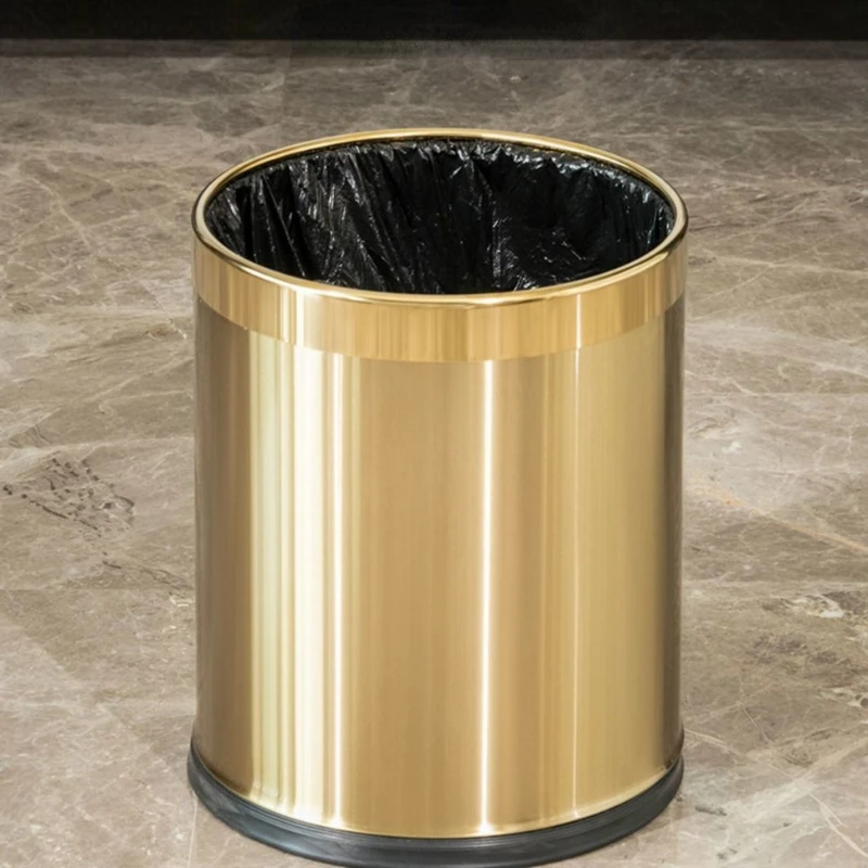 Золотая мусорная корзина в скандинавском стиле для дома кухни ванной гостиной